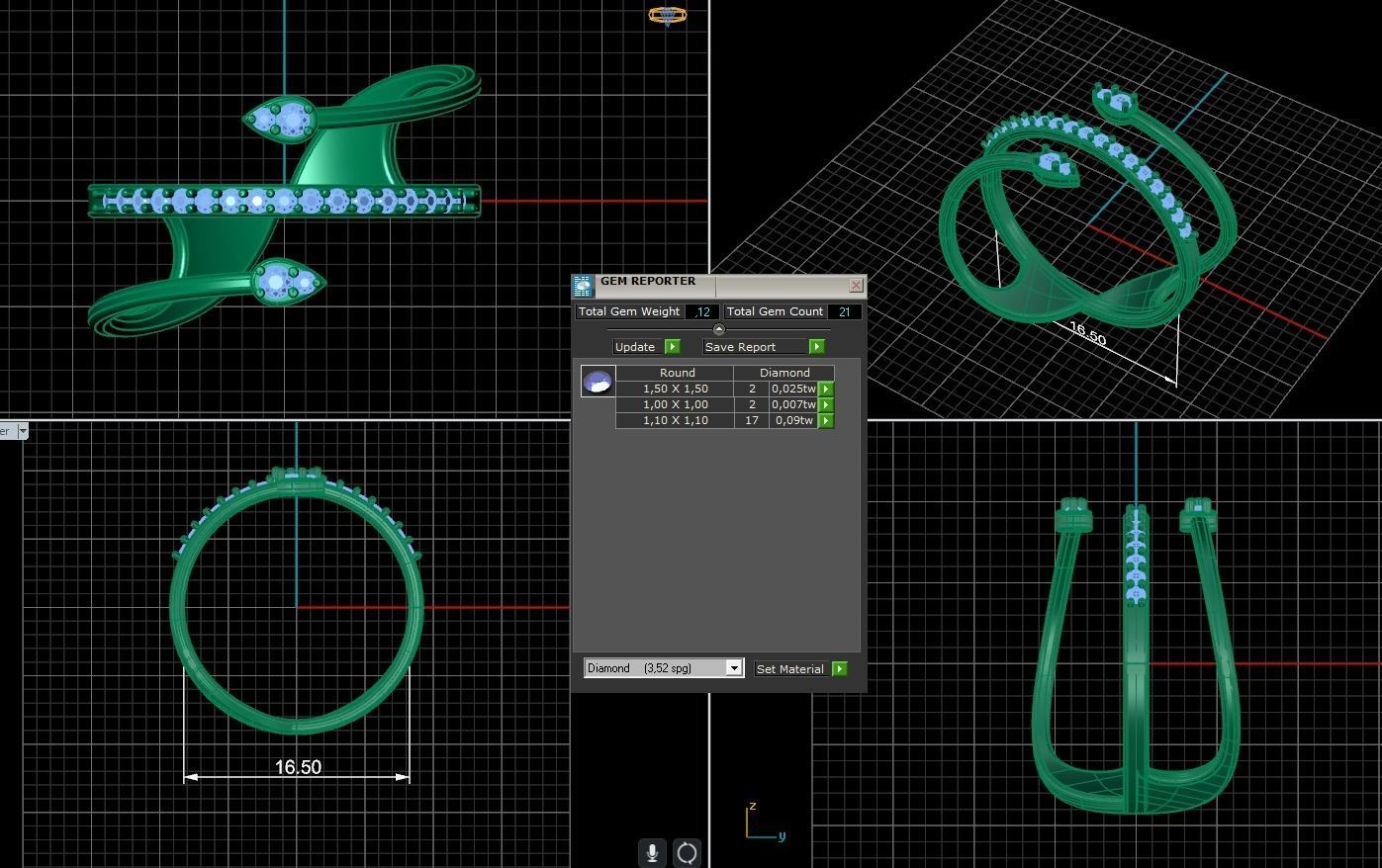 Minimalist Ring 985 3D print model_5