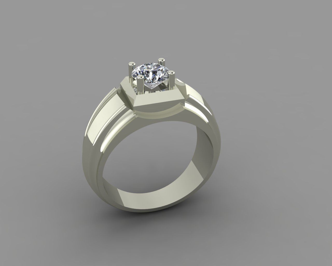 Gents Ring 3D print model_1