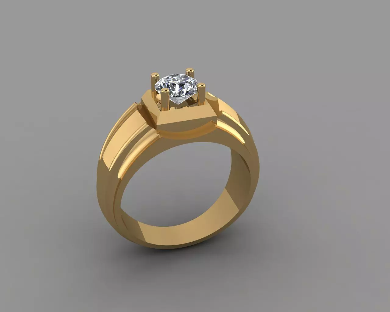 Gents Ring 3D print model_0