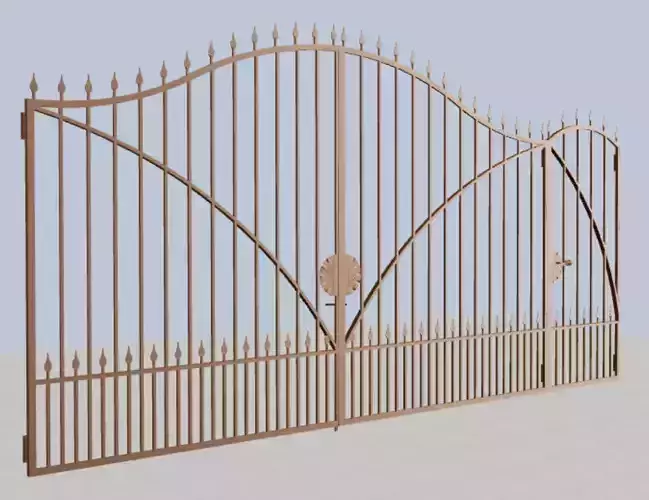 Ornamental iron gate