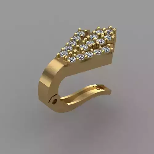 D Balli Earring hoops 3D print model