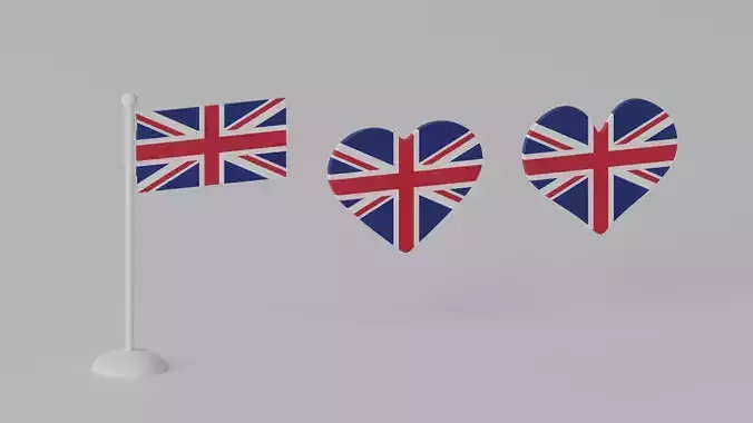 Heart Shaped UK Flag
