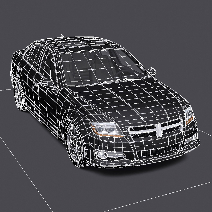 Generic Car - D Segment Low-poly 3D model_8