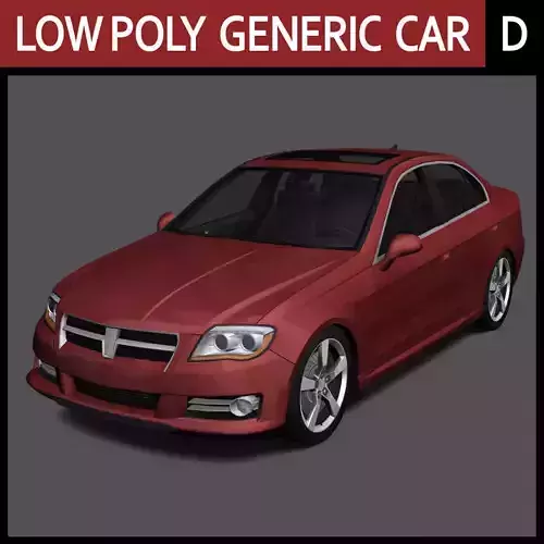 Generic Car - D Segment Low-poly 3D model