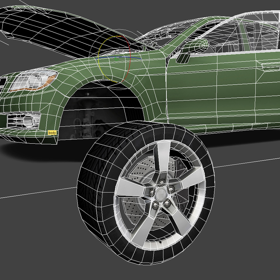 Generic Car - D Segment Low-poly 3D model_25