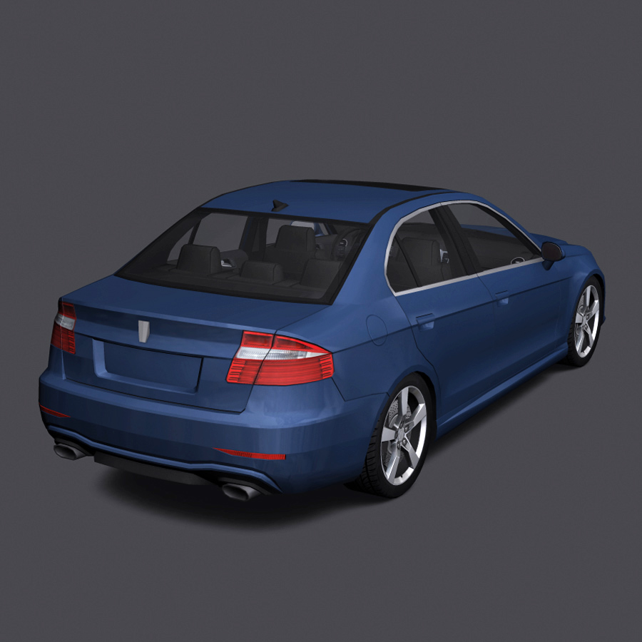 Generic Car - D Segment Low-poly 3D model_2