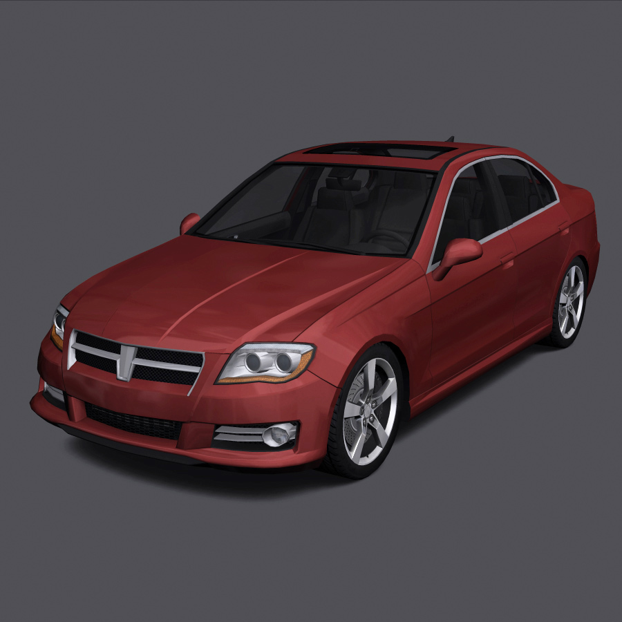 Generic Car - D Segment Low-poly 3D model_1