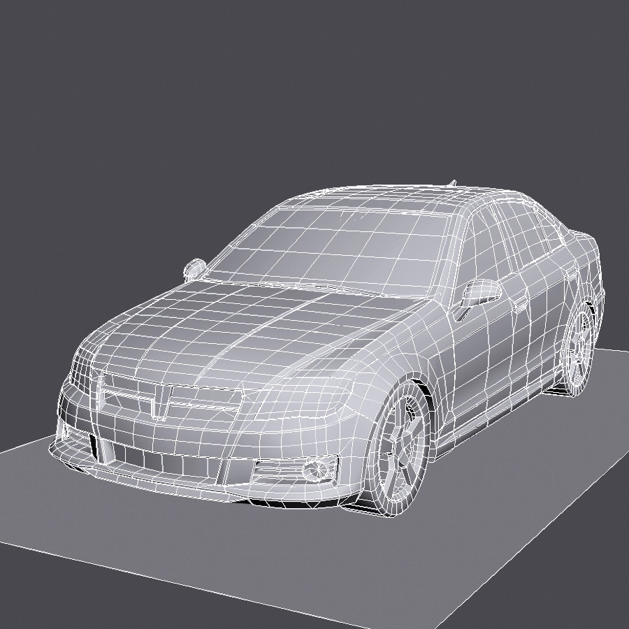 Generic Car - D Segment Low-poly 3D model_20