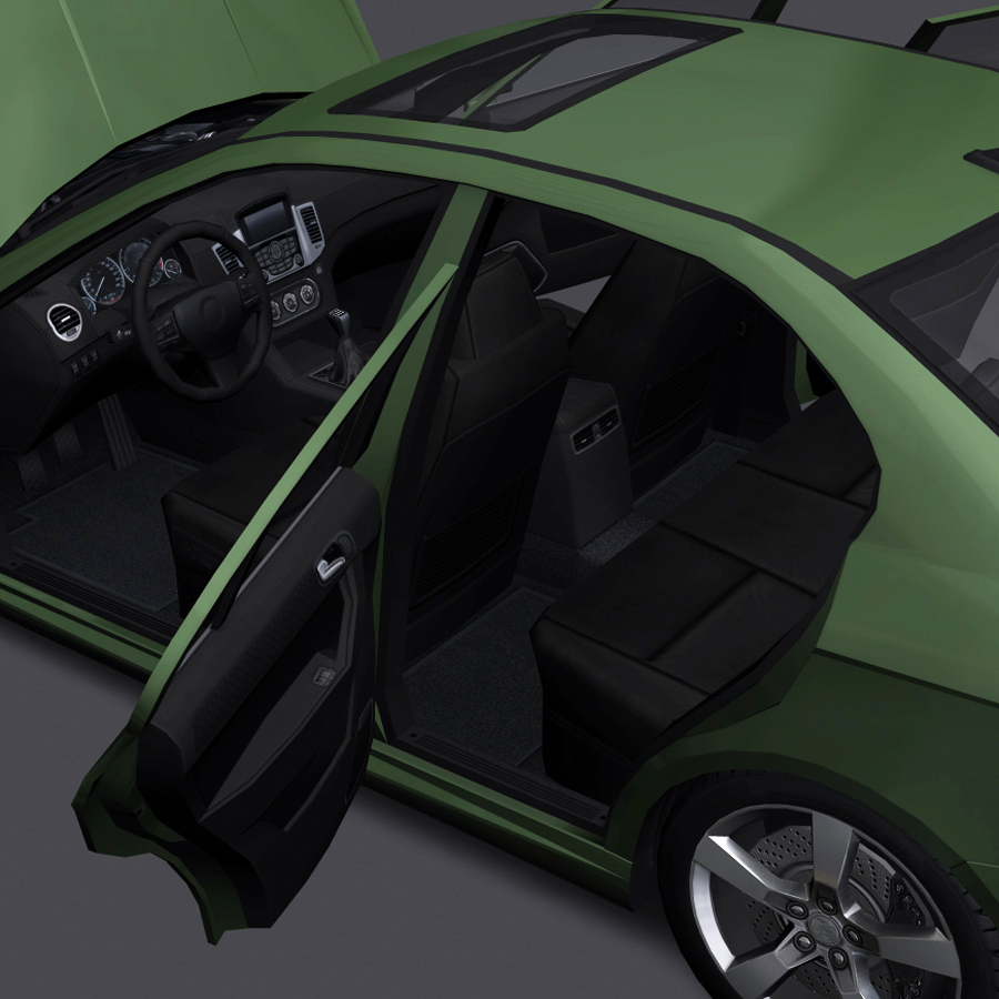 Generic Car - D Segment Low-poly 3D model_11