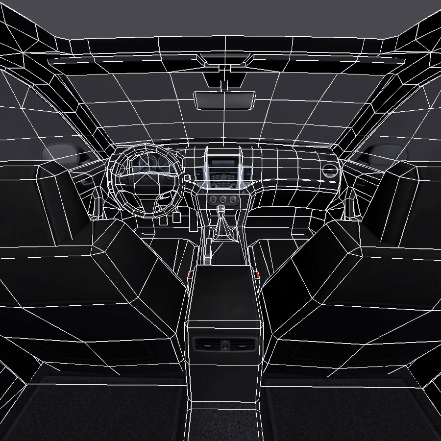 Generic Car - D Segment Low-poly 3D model_14