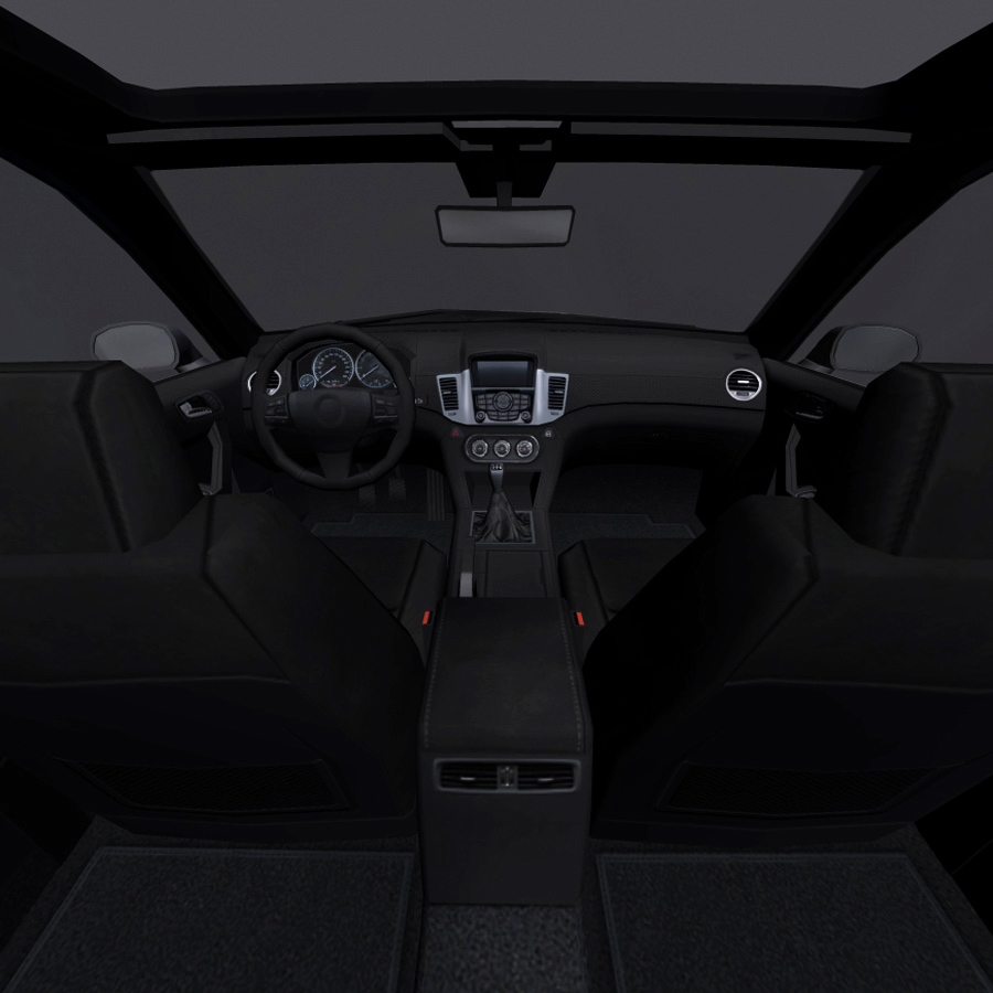 Generic Car - D Segment Low-poly 3D model_12