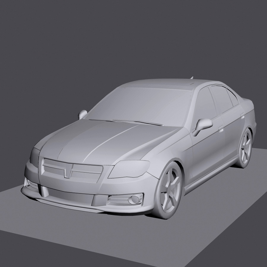 Generic Car - D Segment Low-poly 3D model_18