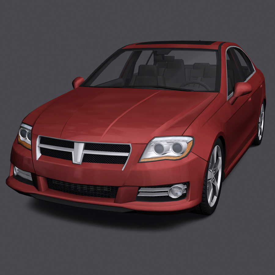 Generic Car - D Segment Low-poly 3D model_17