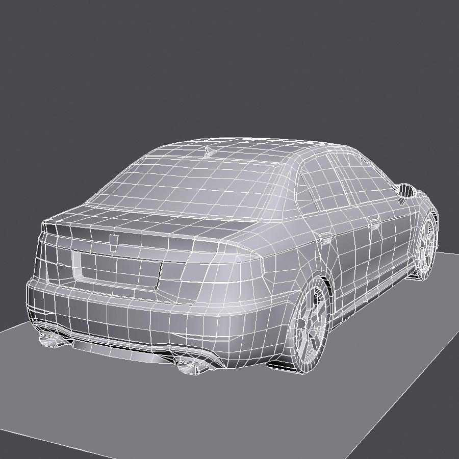 Generic Car - D Segment Low-poly 3D model_21