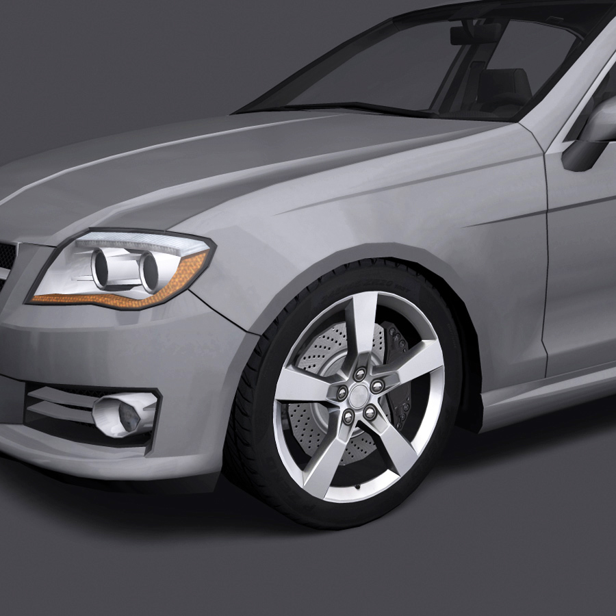 Generic Car - D Segment Low-poly 3D model_16