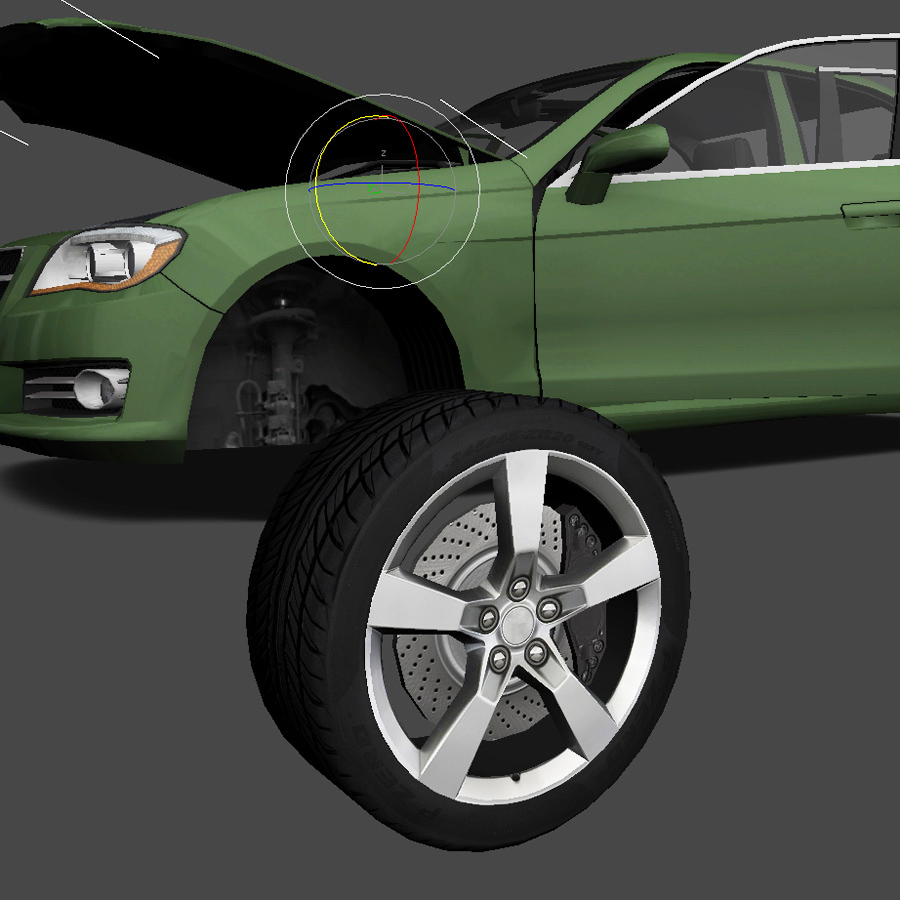 Generic Car - D Segment Low-poly 3D model_24