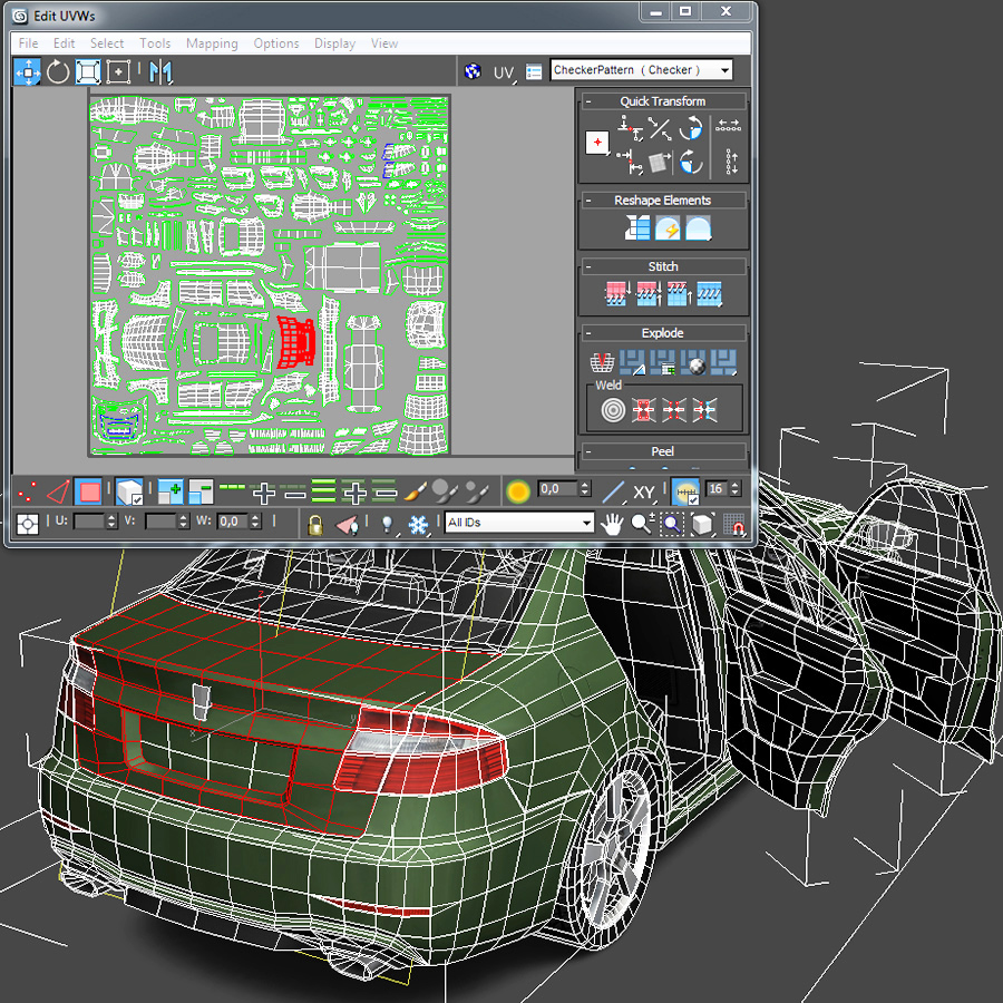 Generic Car - D Segment Low-poly 3D model_26