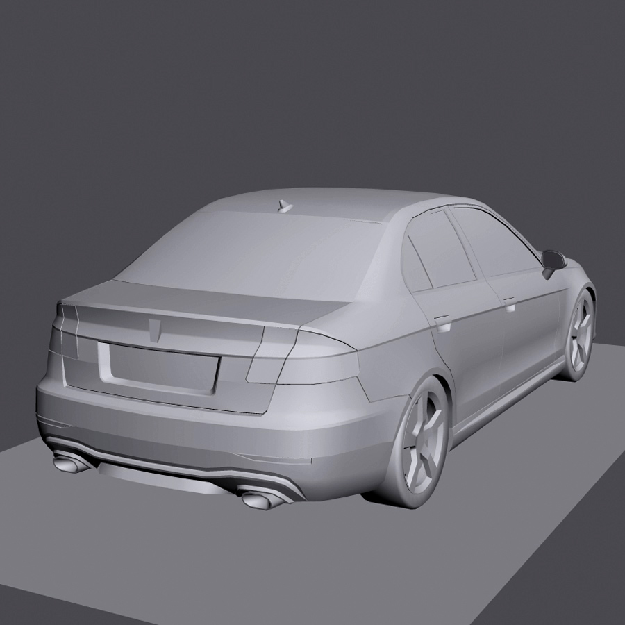 Generic Car - D Segment Low-poly 3D model_19