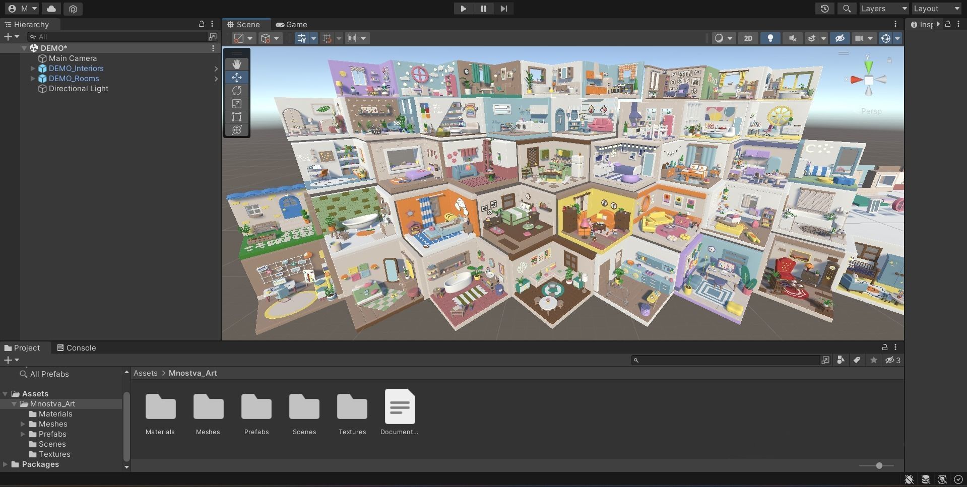BIG PACK Cozy Cartoon Rooms Interiors Low-poly 3D model_39