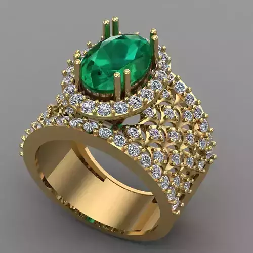 Traditional indian Ringfor Women 3D print model