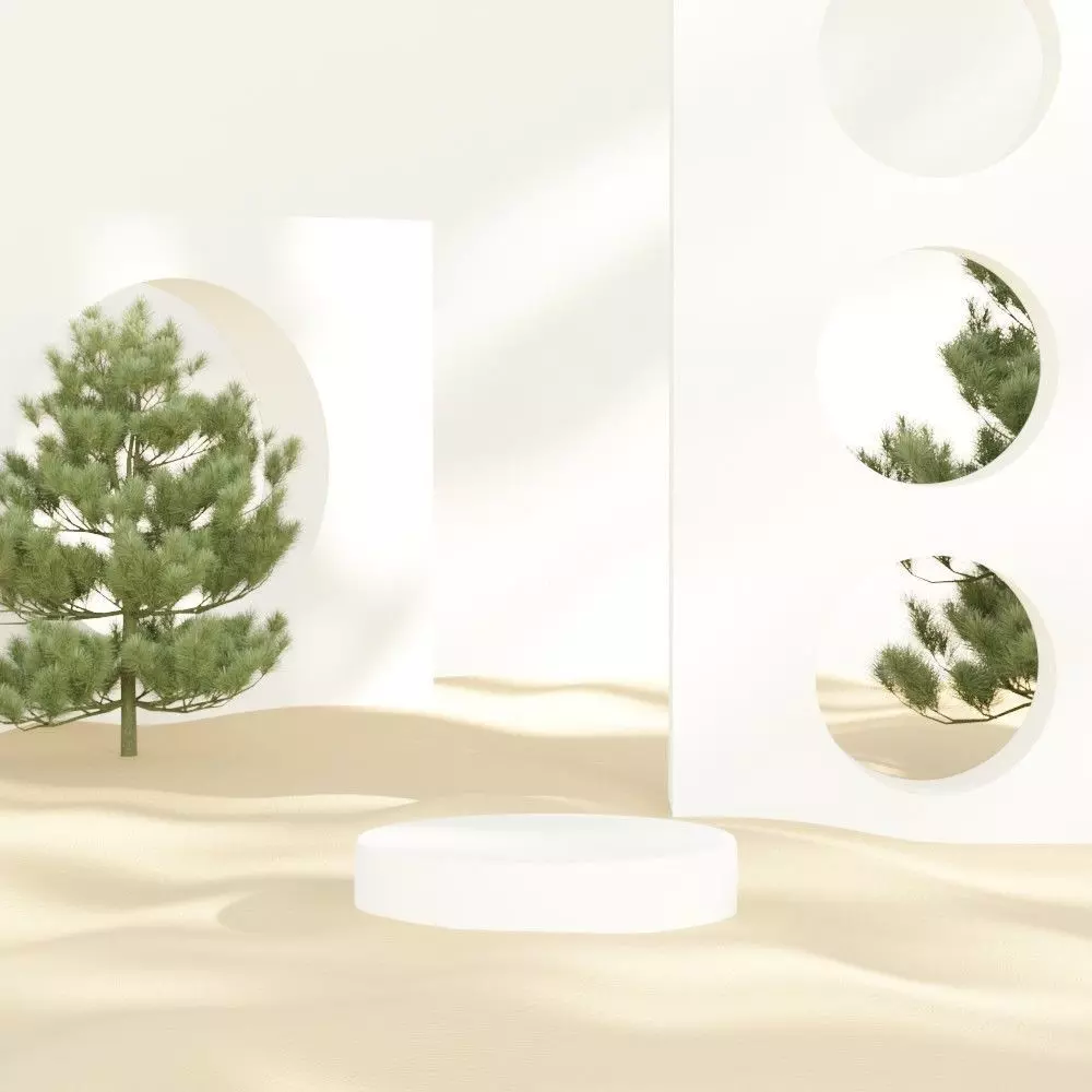 Minimal podium for product presentation 3D model_0