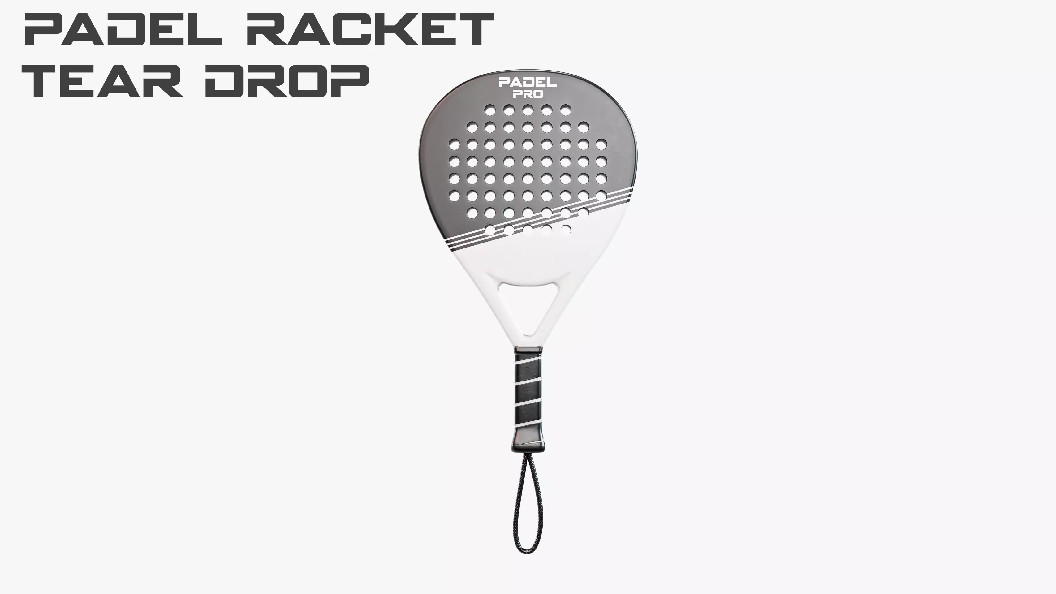 Padel racket - Tear Drop 3D model