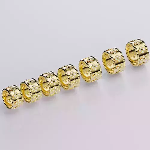 Perlee Clovers Rings Style All Sizes Collection 3D print model