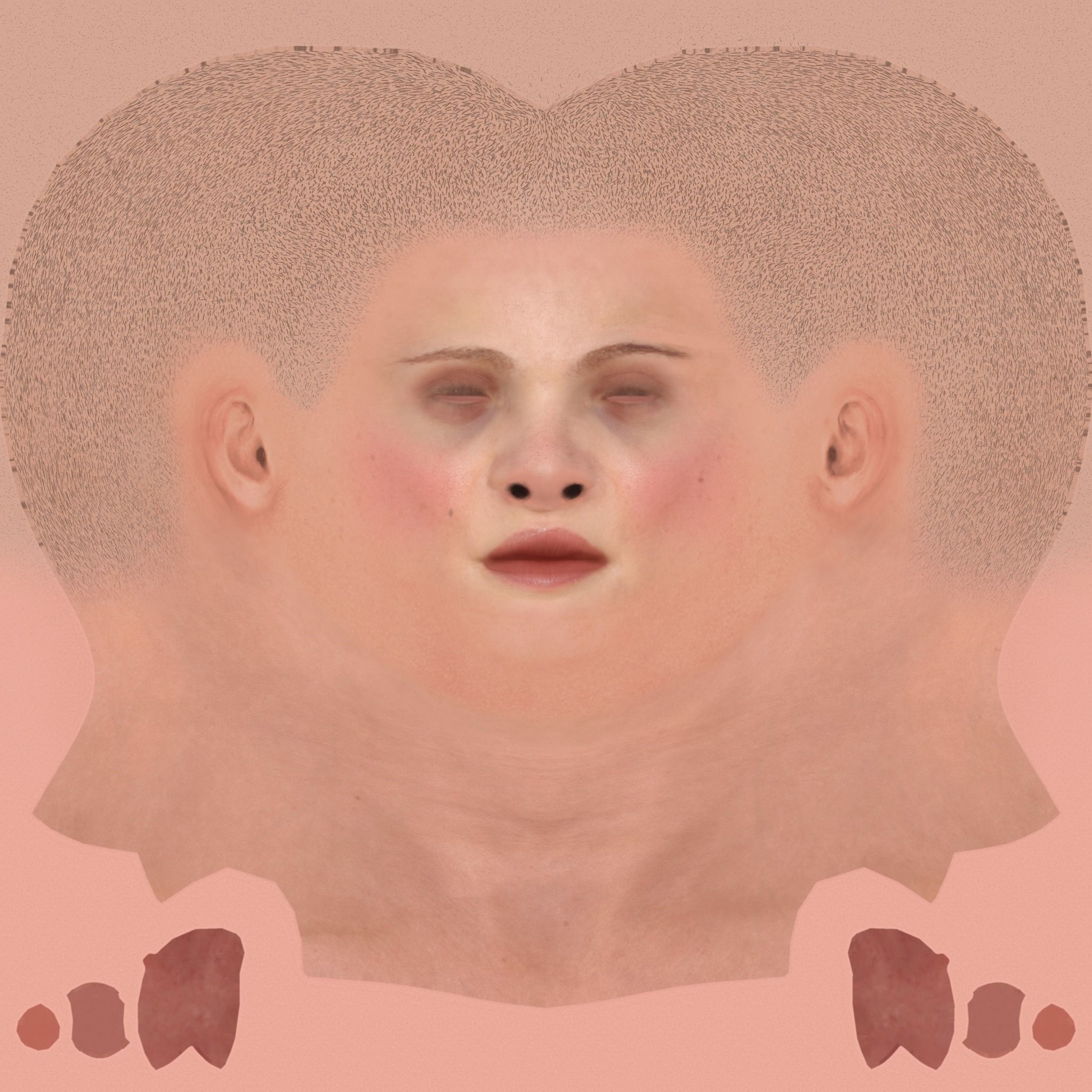 Natalie Portman Rigged animated 2500 Free animations tutorial Low-poly 3D model_24