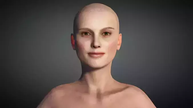 Natalie Portman Rigged animated 2500 Free animations tutorial Low-poly 3D model