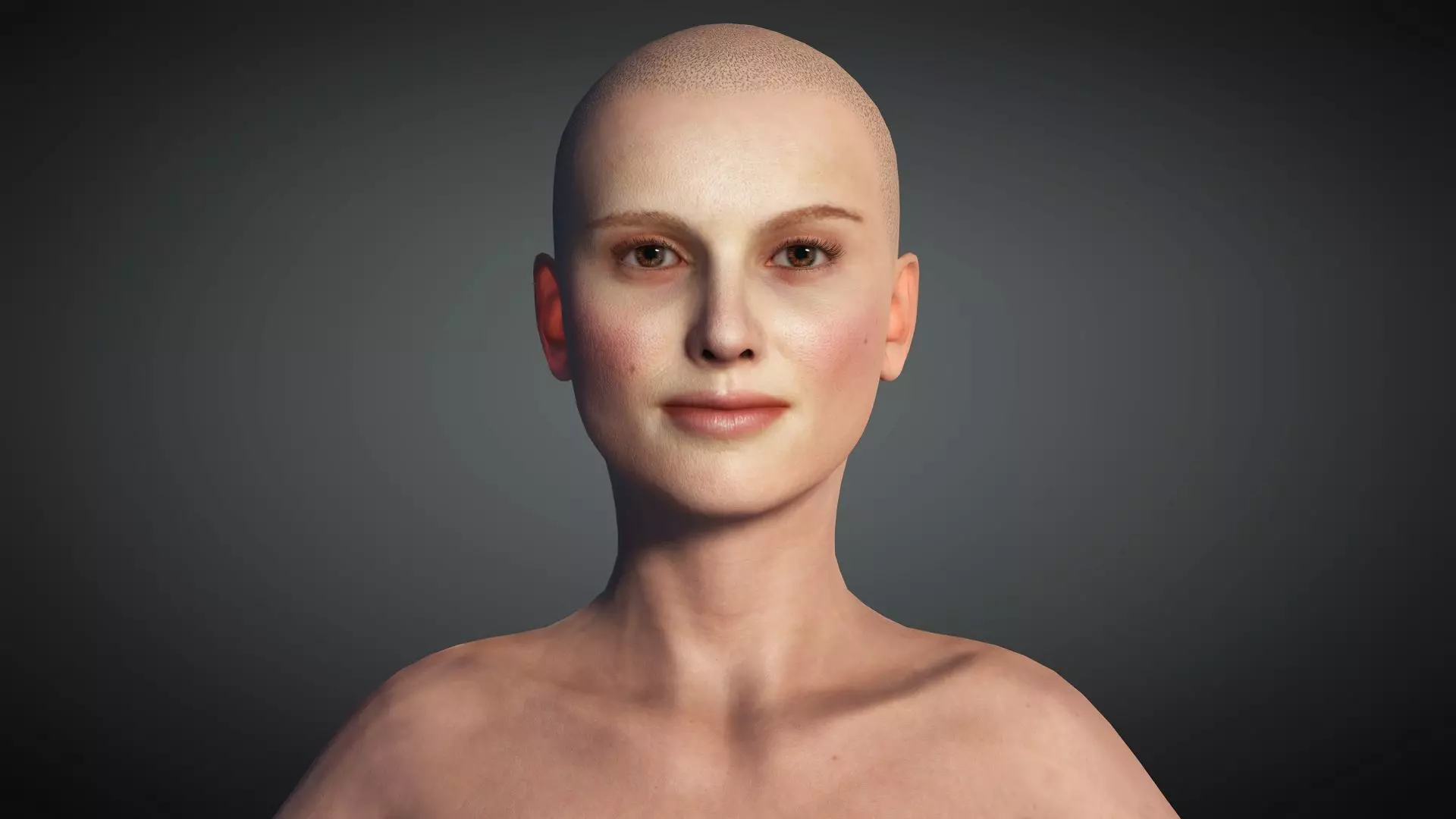 Natalie Portman Rigged animated 2500 Free animations tutorial Low-poly 3D model_0