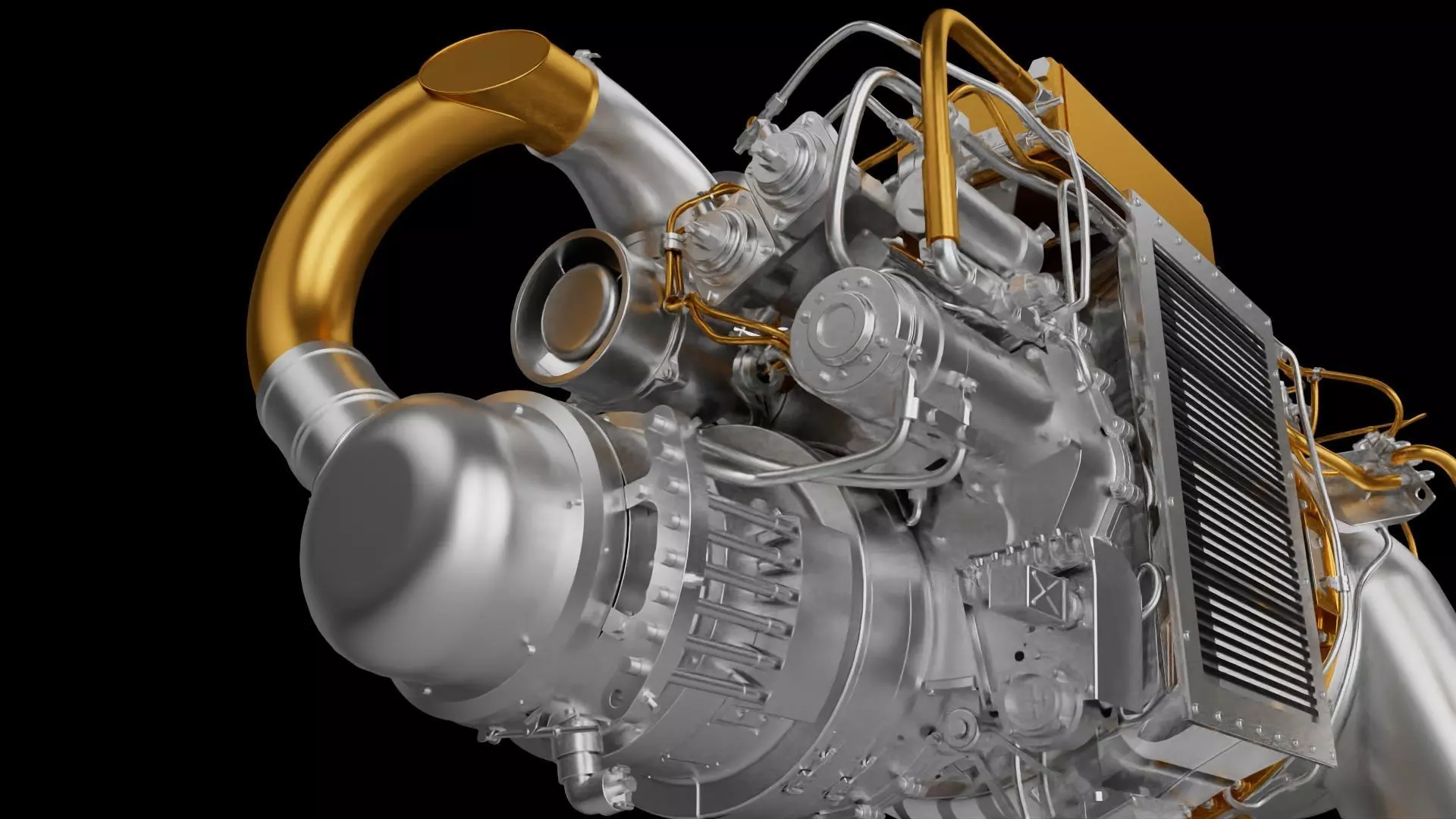 Gas Turbine Engine 3D print model_0