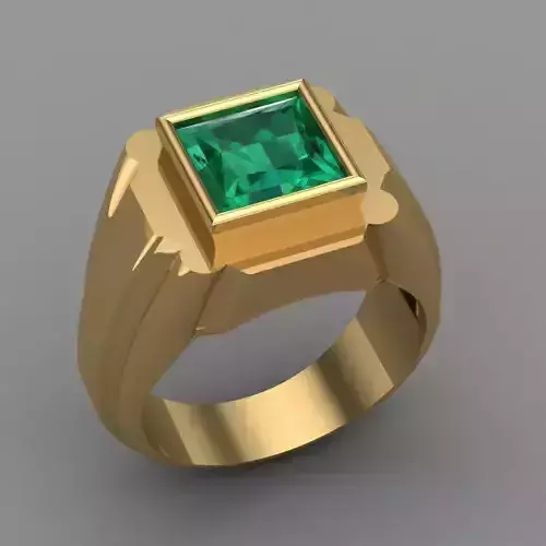Emerald Ring Jewellery for Mens 3D print model