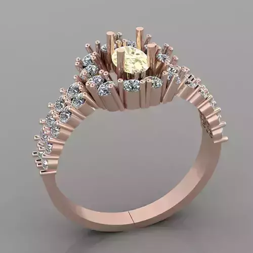 Wedding Engagement Women Ring 3D print model