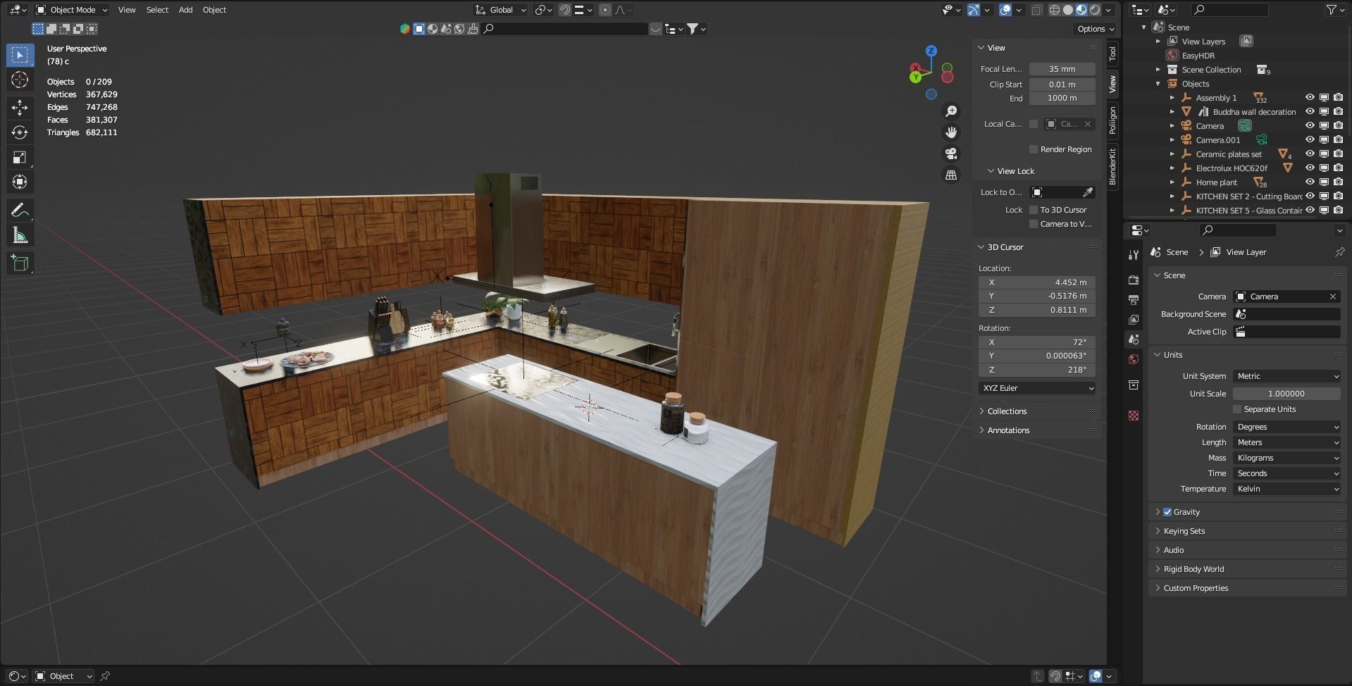 Modern Kitchen free download free 3D model | CGTrader