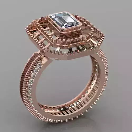 Wedding Engagement Women Ring 3D print model 3D print model