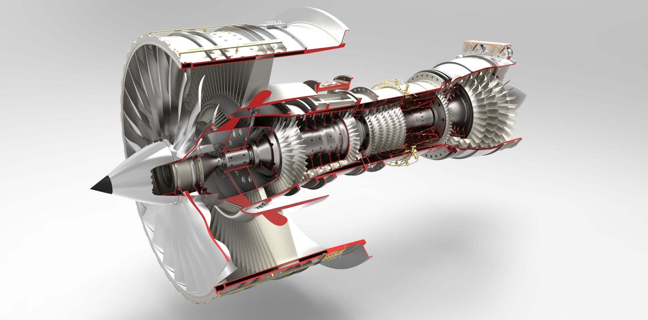 Jet Engine 3D print model_7