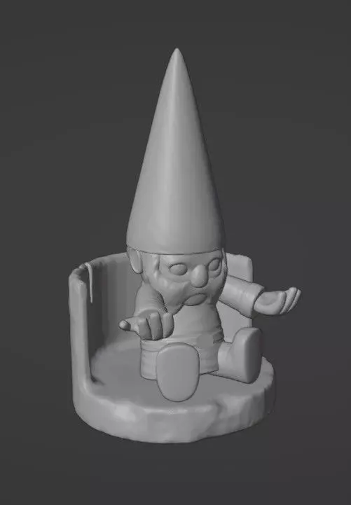 gnome phone holder Free 3D print model