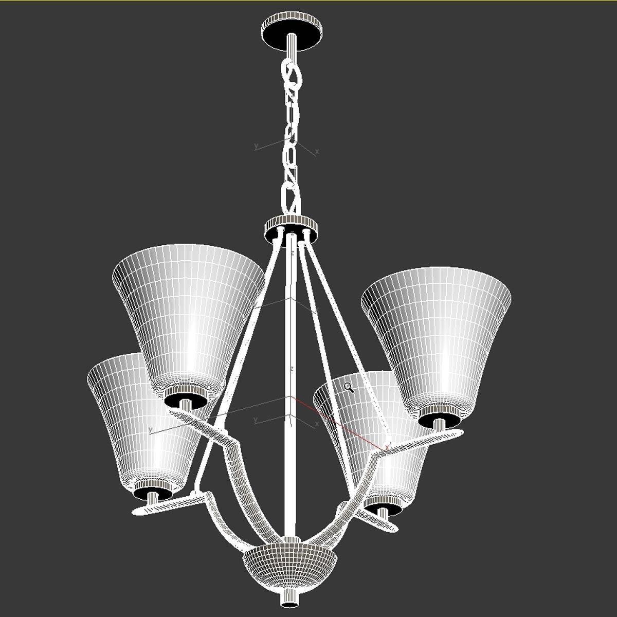 Bravo Collection Four-Light Light Progress Lighting 3D model_7