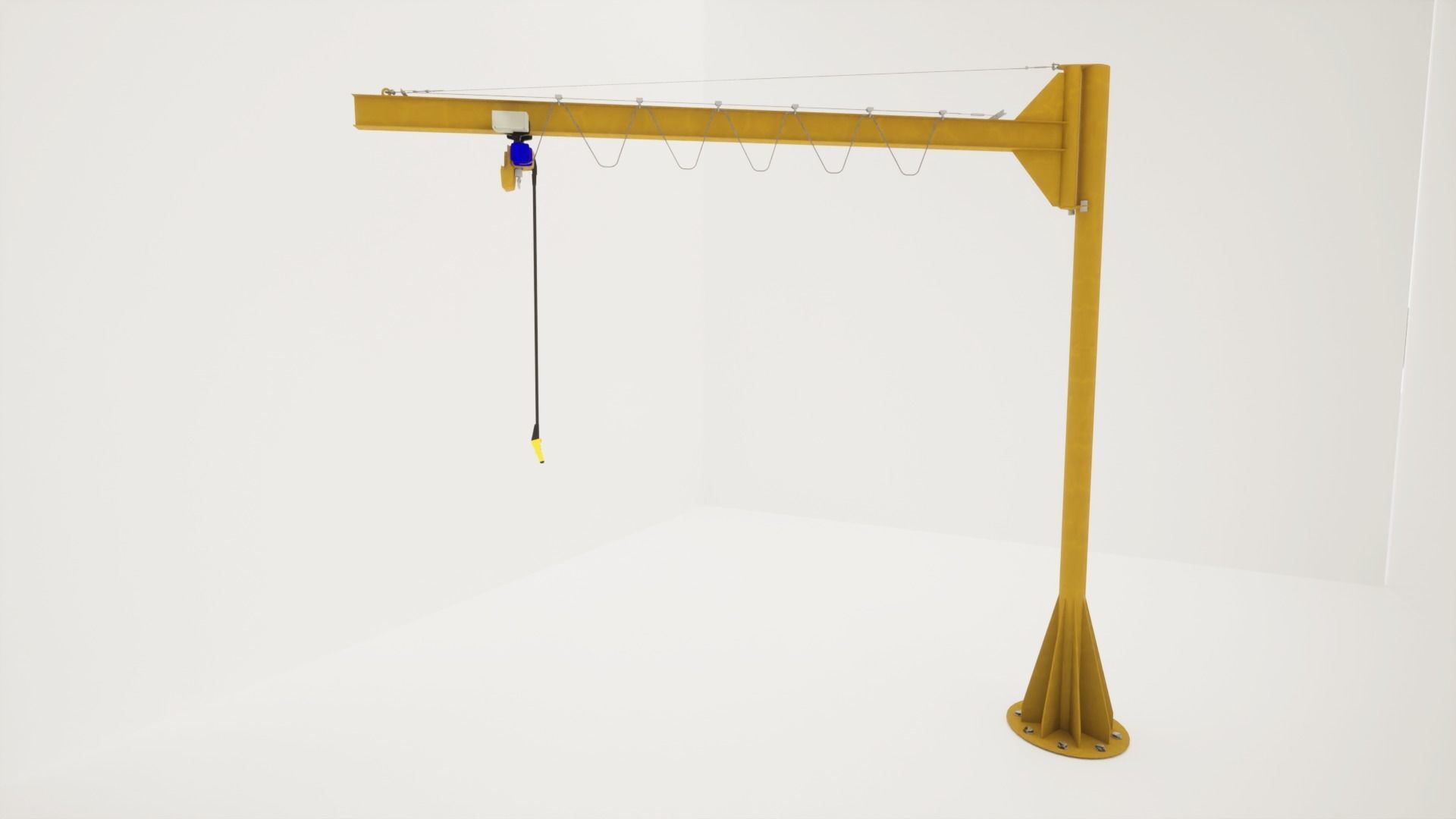 Pillar jib crane - Guindaste de Coluna 3D model_1