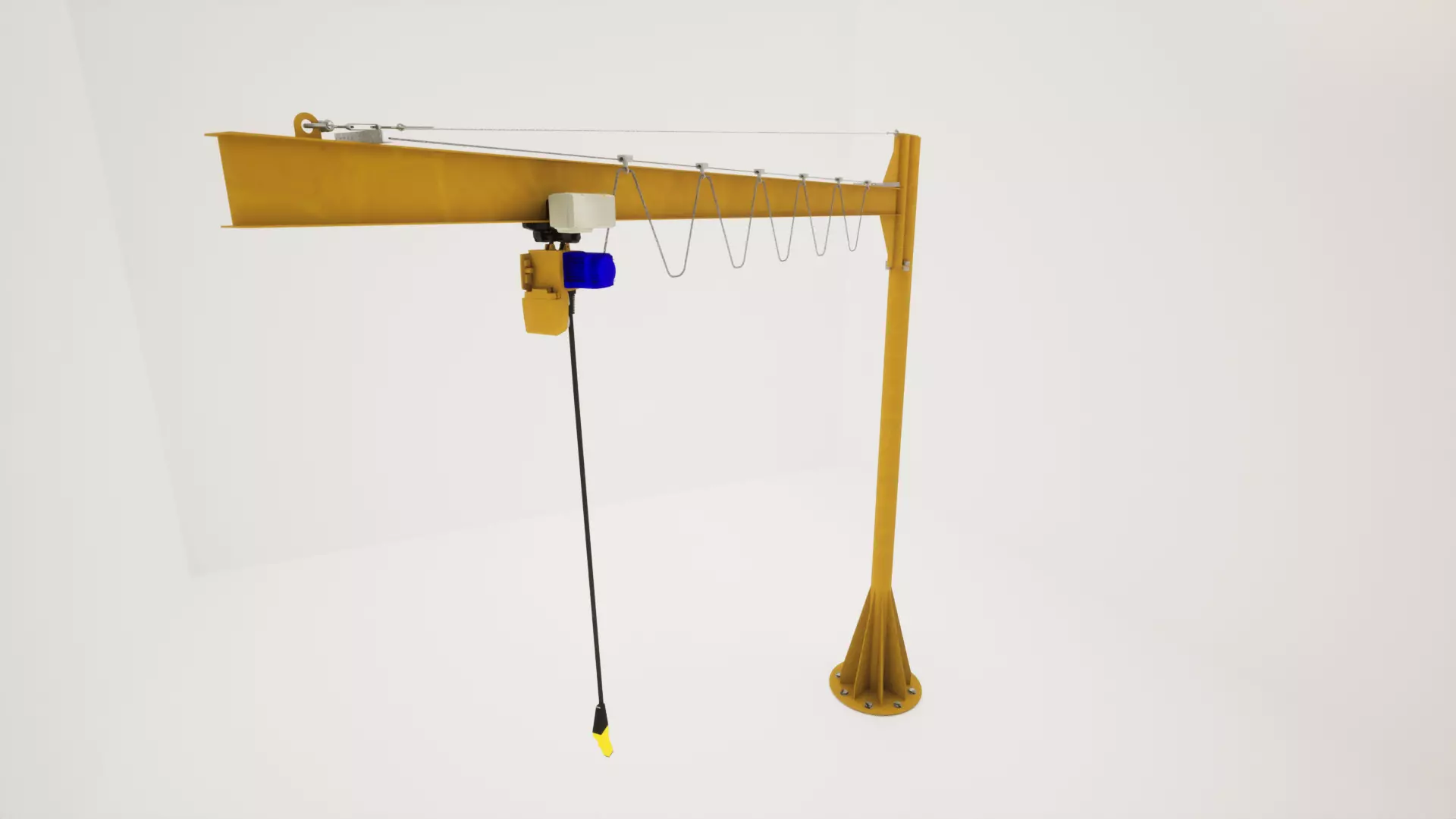 Pillar jib crane - Guindaste de Coluna 3D model_0