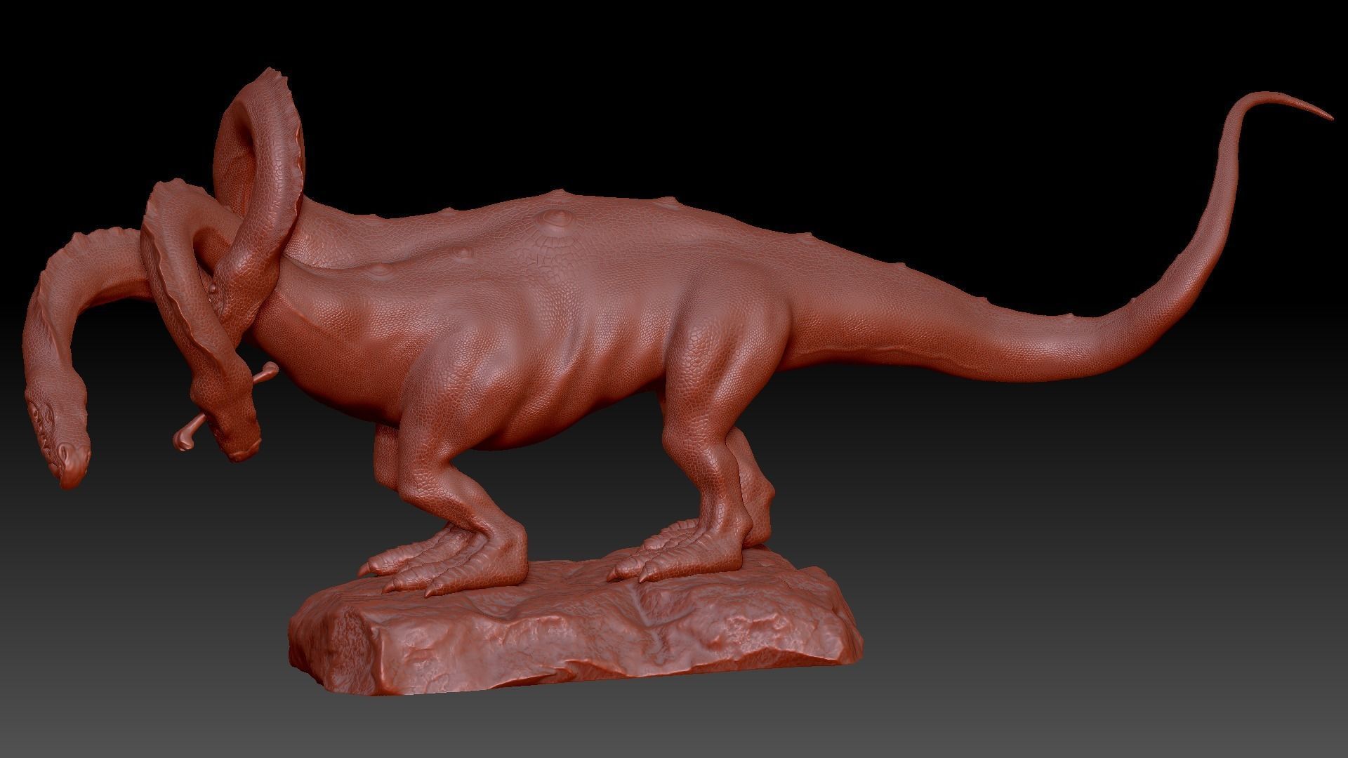 Hydra playing fetch 3D model_8