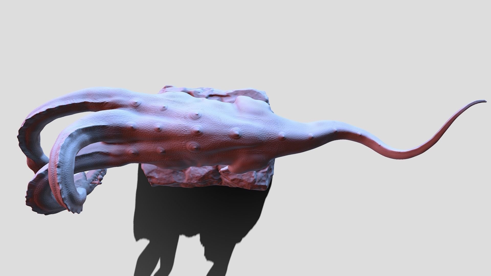 Hydra playing fetch 3D model_10