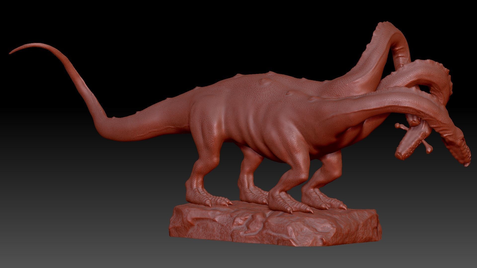 Hydra playing fetch 3D model_6