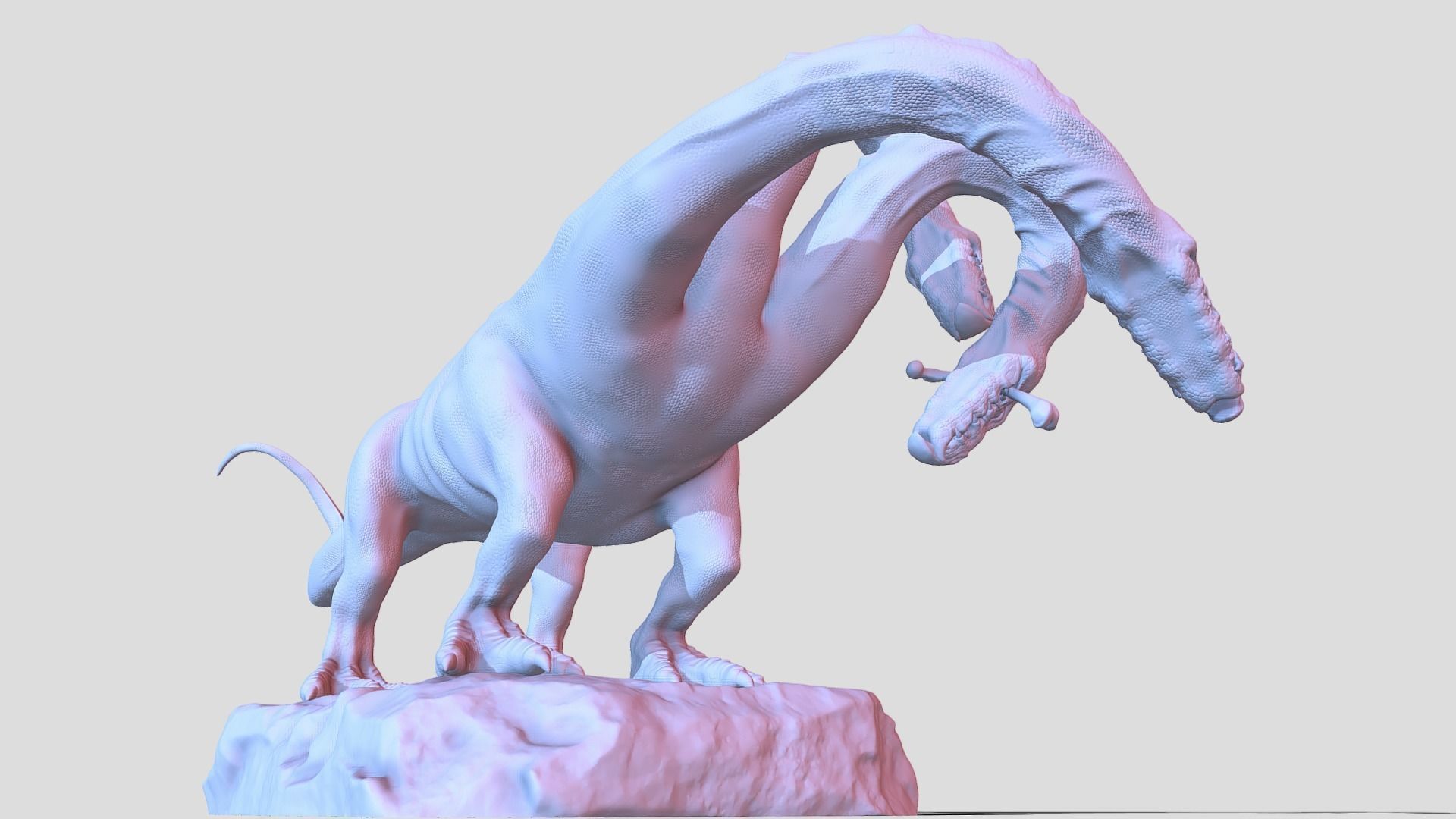 Hydra playing fetch 3D model_5