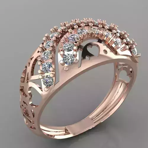 Wedding Engagement Women Ring 3D print model