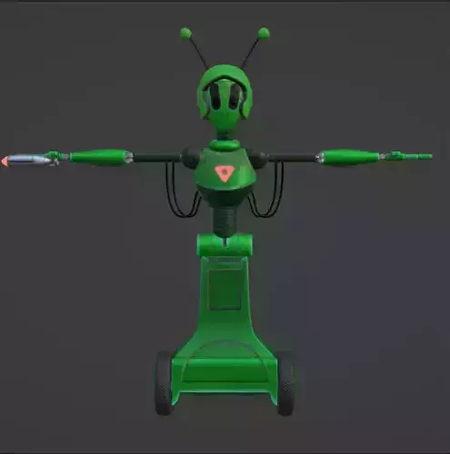 Alien Bot-- FNAF Security Breach Low-poly 3D model