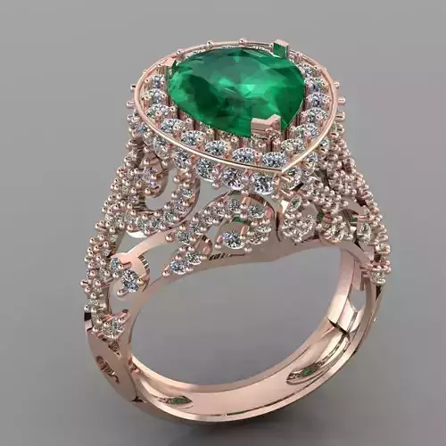 Wedding Engagement Women Ring 3D print model