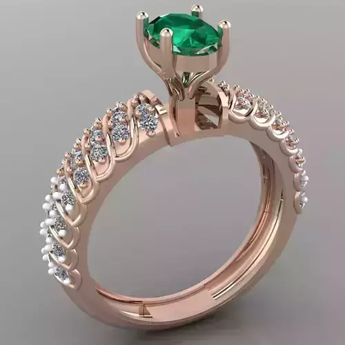 Wedding Engagement Women Ring 3D print model