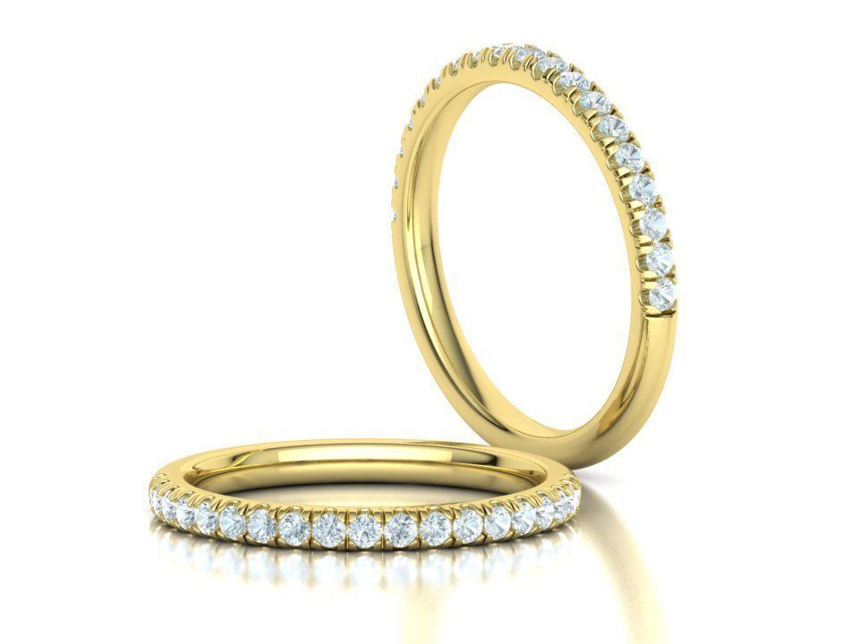 Classic Bridal Set with a 4ct Cushion Stone Under Halo Design 3D print model_56