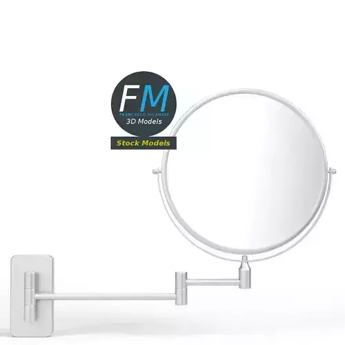 Wall mounted makeup mirror